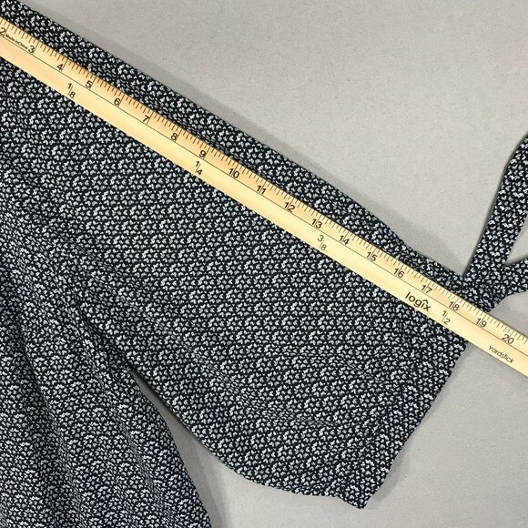 Catherines Top Womens 4X Black White Geometric Button Up Shirt 3/4 Sleeve Blouse - Picture 14 of 14